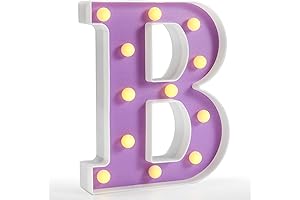 Blissful Lavender: LED Letter Lights for Captivating Decor