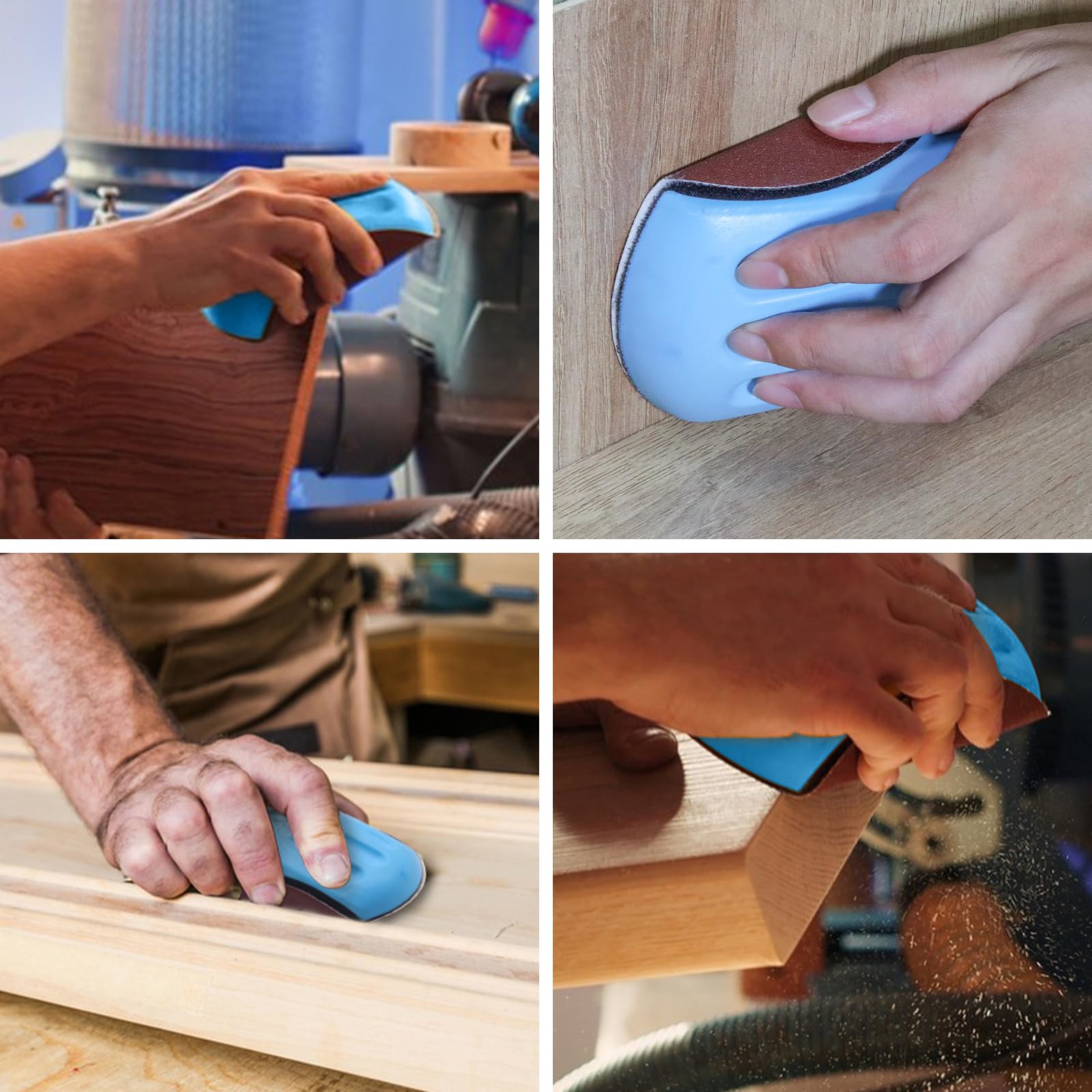 Hand Sanding Blocks - 4PC Hook & Loop -7