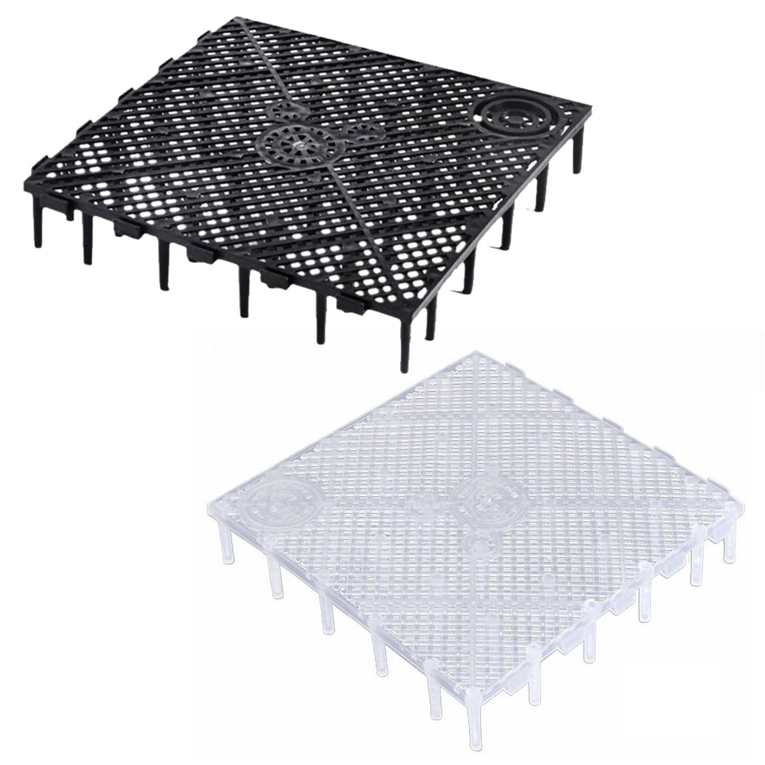 Rejilla de Acuario, Separador Acuario, Divisores de Acuario, Rejilla de Plástico para Acuario, Filtro Inferior para Tanque de Pescado, Divisor de Tanque de Peces, para Tanque de Peces, 2 Piezas