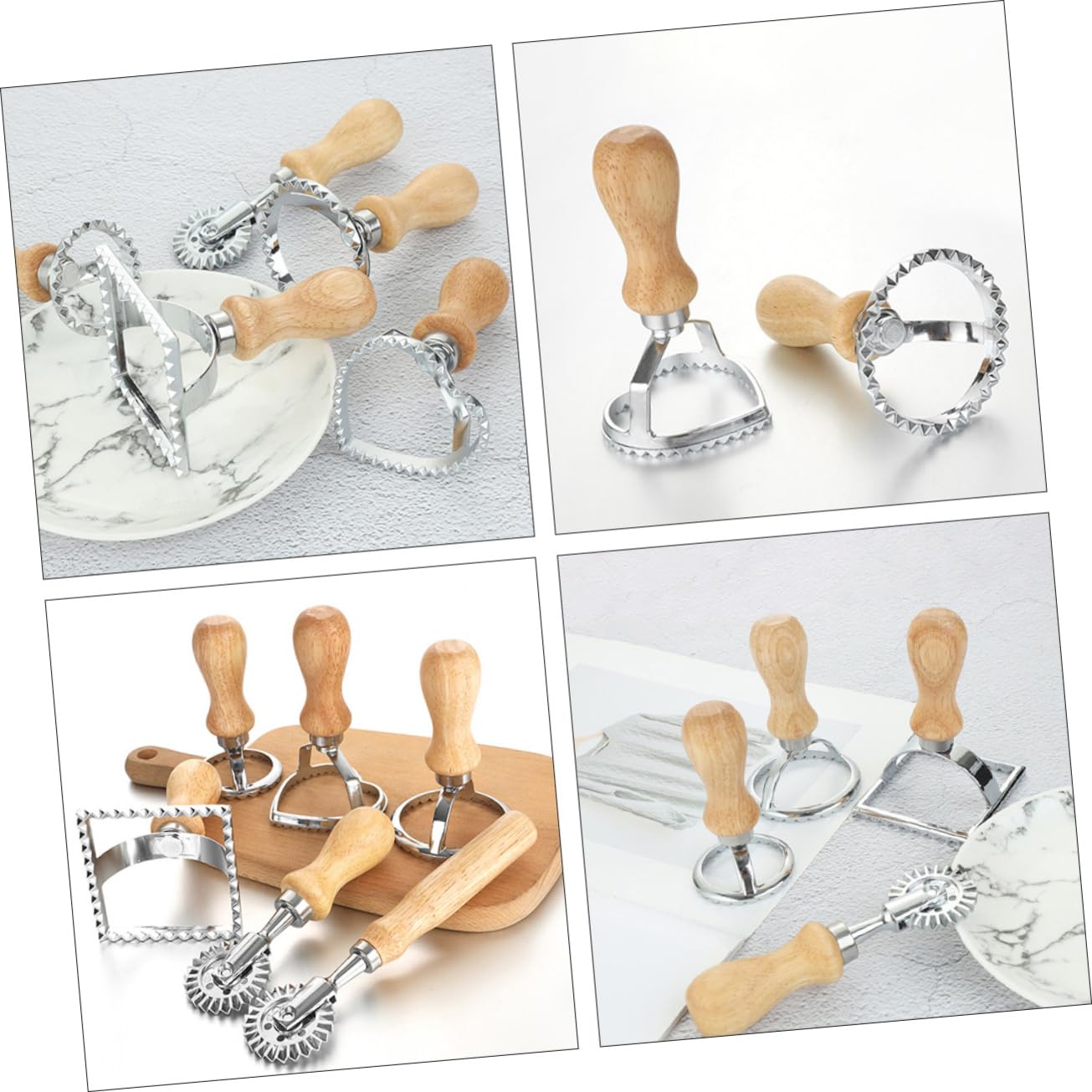 BESTYASH 4piezas Moldes De Aleación Para Galletas Cortadores De Galletas Para Hornear Molde Para Masa De Dumplings Utensilios Para Hornear Casa