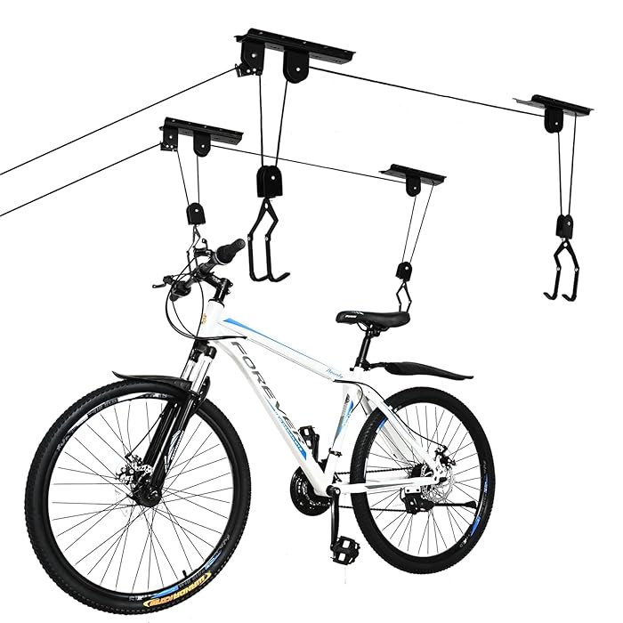 Buy 2PACK Bike Hoist Garage Bike Lift Bicycle Hoist Bike Garage Storage