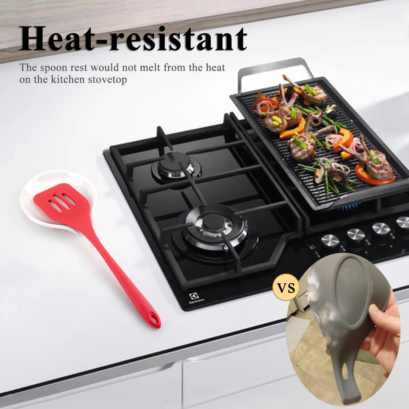 Handgemaakte Keramische Lepelsteun voor Fornuis en Aanrecht, 25,4 cm, Vaatwasmachinebestendig, Kleurrijk Gebruiksvoorwerp, Housewarming Geschenk