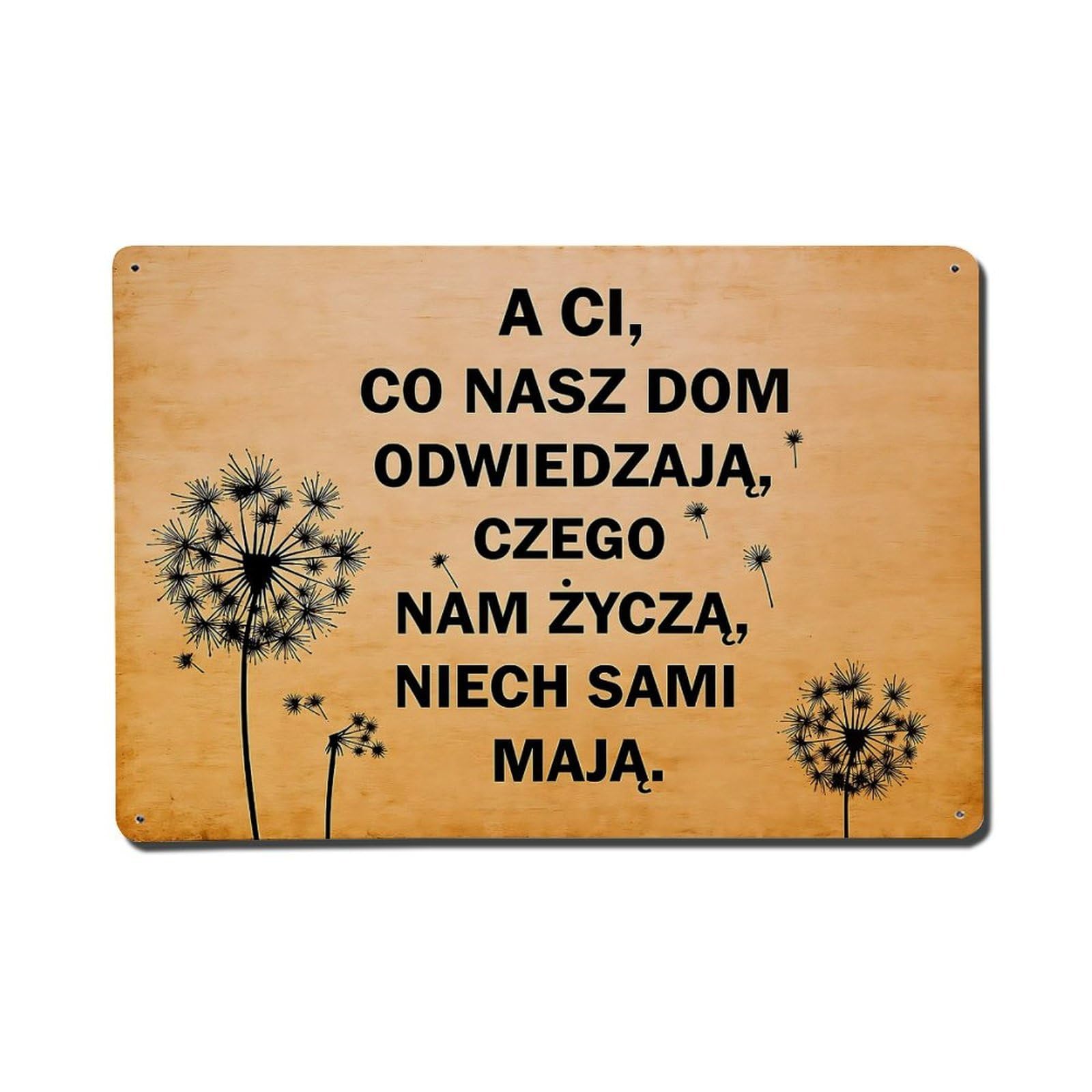 Nestemfo Vintage Dandelion Silhouette Quote Print Design Tin Sign Metal Sign, Living Room,Bar, Home, Bedroom Wall Decor,Retro Metal Poster 8X12 Inches
