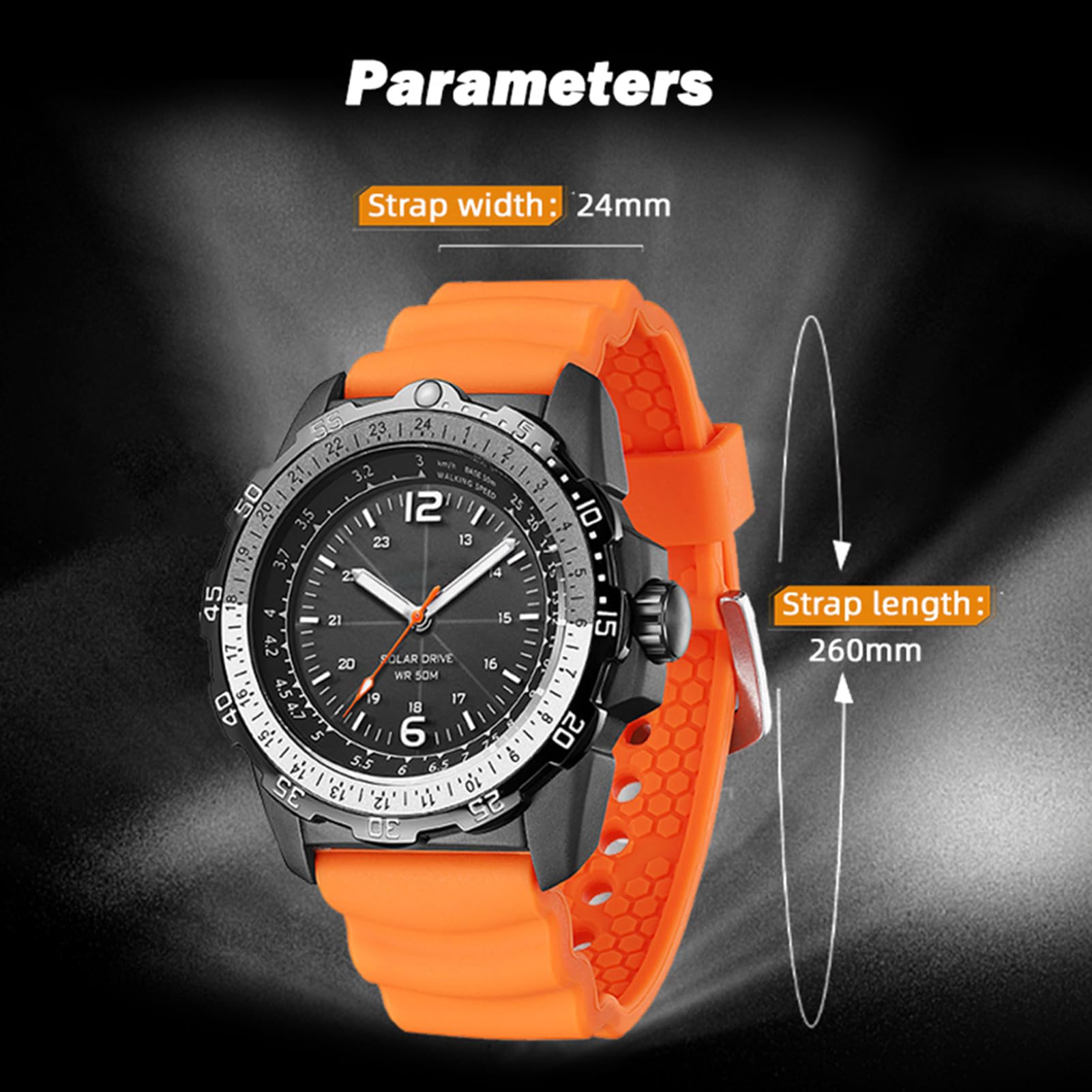 Montres Sportives à étanchéité Numérique à L'énergie Solaire pour Hommes Montres Extérieures 50m 50m avec Une Fonction Lumineuse pour Les Hommes