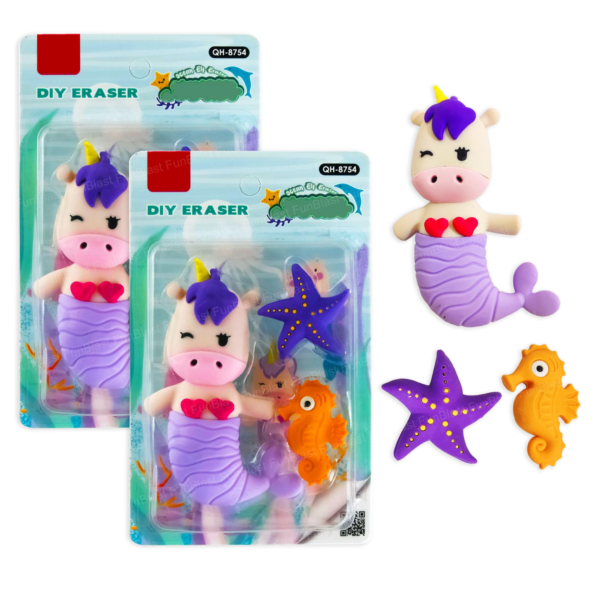 FunBlast Erasers for Kids – DIY Sea Creature Shaped Erasers, Fancy Erasers for School & Office, Stationery Gift for Kids, Kawaii Erasers for Kids, Girls, Return Gifts (B0CXT8TPVT) Amazon Price History, Amazon Price Tracker