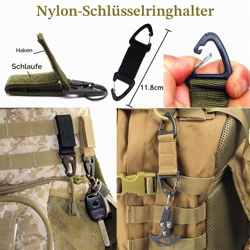 48PC Tactical Gear Clip Set Molle Gurtaufsätze für Tactical Backpack