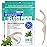 Dental Floss Picks (100pcs) - Flossers for Adults, Vegan Corn-Straw Handle, Superior Oral Care & Anti-Shred Thread, Dental Hygiene, Tooth Pick Sticks, Teeth & Gum Health (Mint, Double Thread)