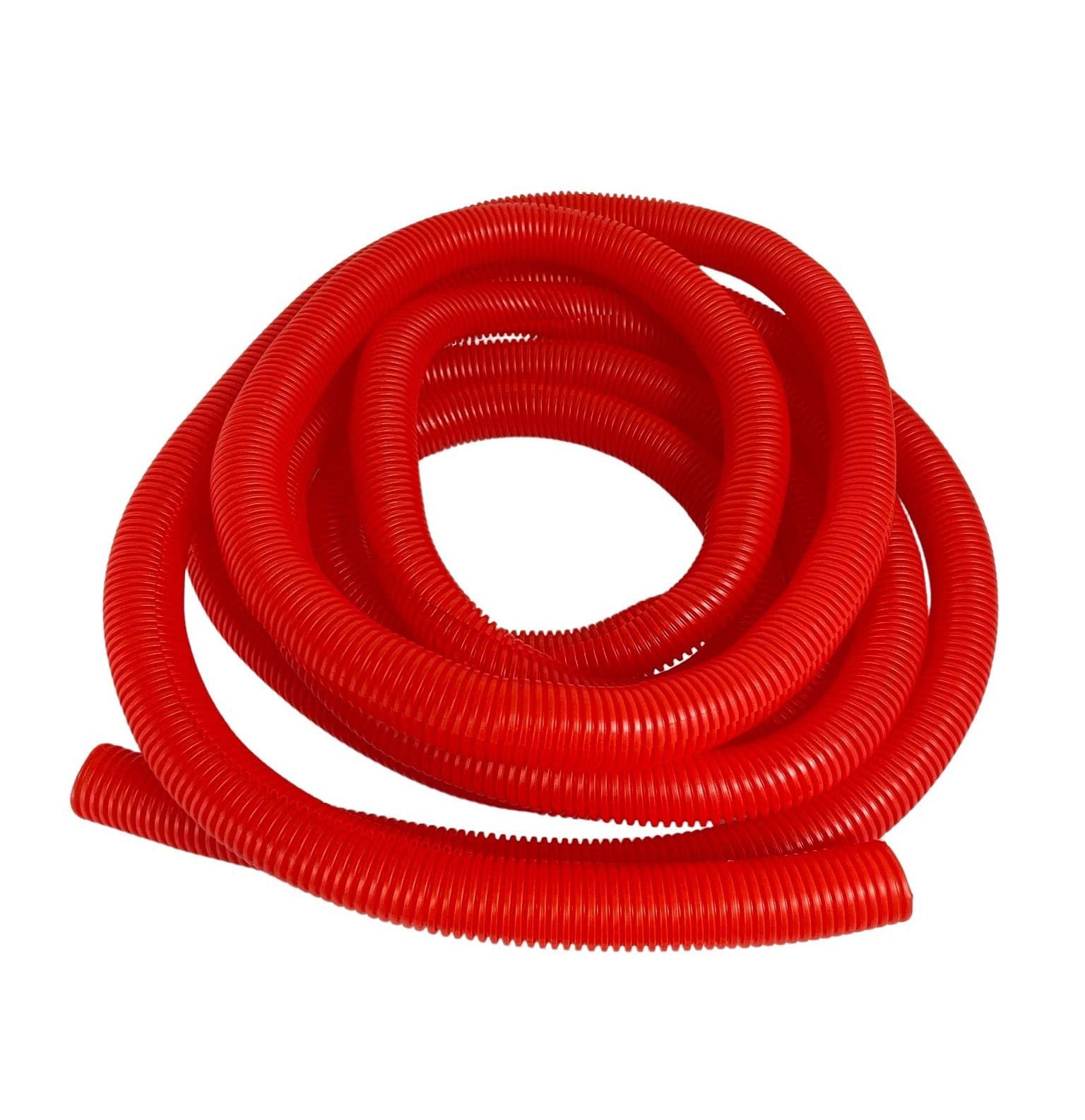 PE Red Corrugated Conduit Flexi Pipe Tube Split 23mm - 10m