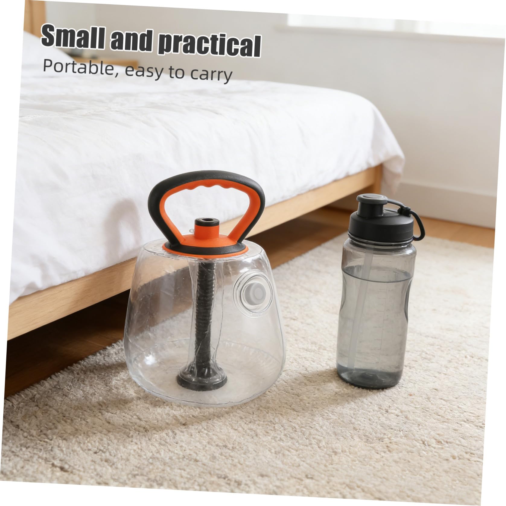 Kettlebell Regolabile Riempibile D’acqua Set di Kettlebell di Plastica per Allenamento Forza Gambe e Glutei Attrezzatura Fitness Portatile per Palestra Domestica