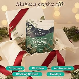 Shower Steamers Aromatherapy - USA Made with Natural Ingredients & Eucalyptus Essential Oil, Christmas Stocking Stuffers for Men & Women, Large Shower Bombs, White Elephant Relaxation Spa Gifts