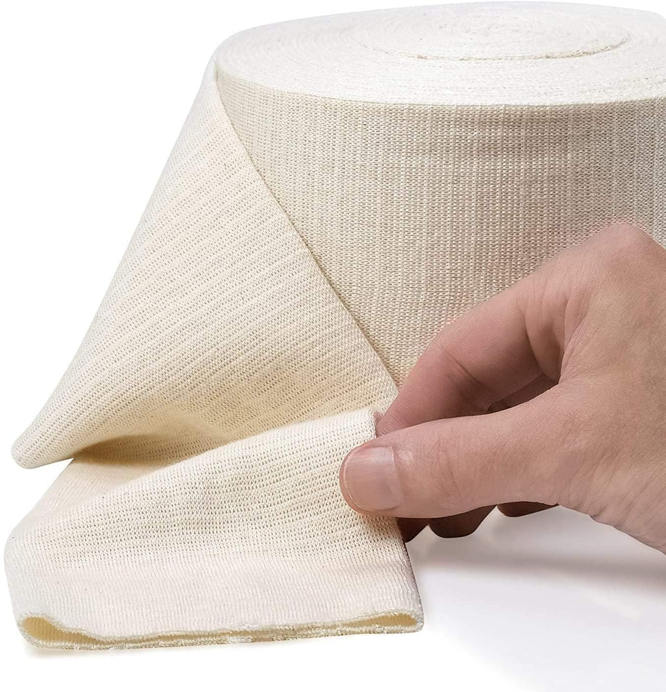 Latex-Free Cotton Spandex Tubular Elastic Support Bandages for Compression Sports Protection Soft, Fragile Skin. (Available in Sizes B,C,D,E,F) (Size F – 10 CM (Width) X 1MTR (Length)) 1