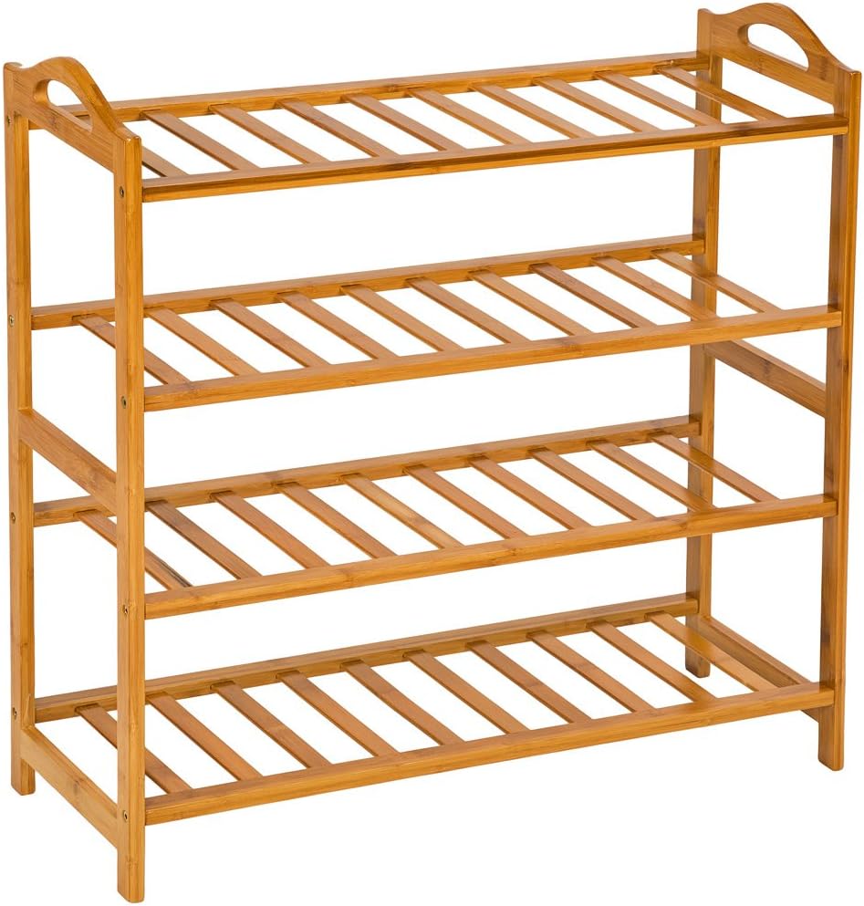 XRRJFYH Bambou Meuble A Chaussure Avec Portes, Meuble Chaussure Entree, Rangement Chaussures Gain De Place, Armoire Chaussure (Color