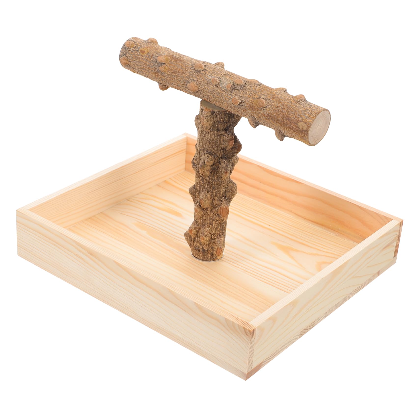 UPKOCH Percha de Madera para Loros, Soporte Estable para Aves en Escritorio, Juguete Decorativo para Pájaros