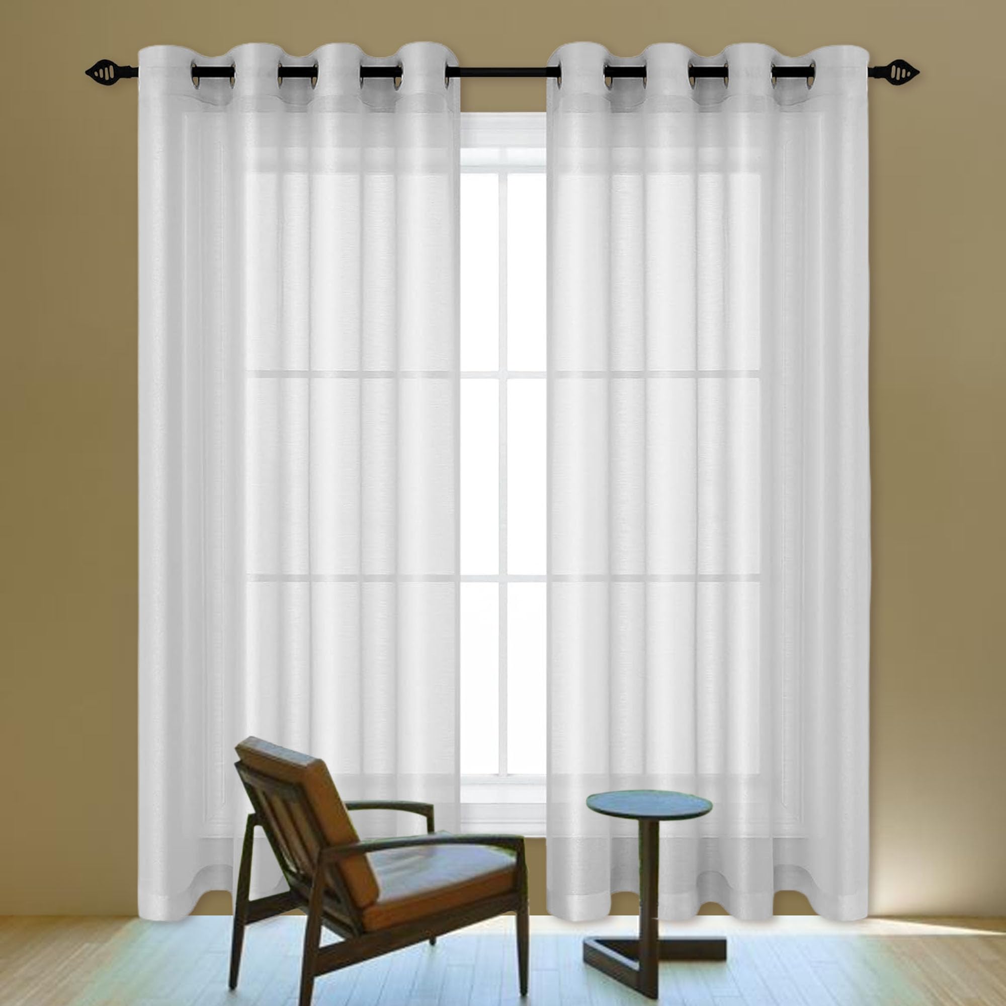 Rideaux voilages oeillet 220 x 120 cm anti froid chaleur gris clair intérieur moderne salon
