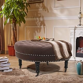 Amazon Com Round Ottoman Coffee Table