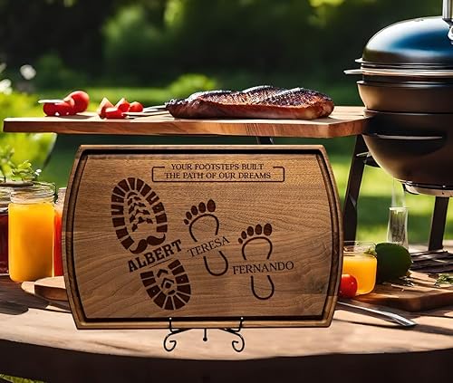 Miniatura 8 de Personalized Cutting Board Gift for Dad or Grandpa - Custom Engraved Charcuterie Board with Kids' Names - Father's Day, Birthday, Christmas Gift for