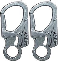 Vista 8 de Ahiller Mosquetón Llavero con Clip, Diseño de Doble Cierre - Punta de Acero Tungsteno, Herramientas Multifuncionales para Acampar, Senderismo