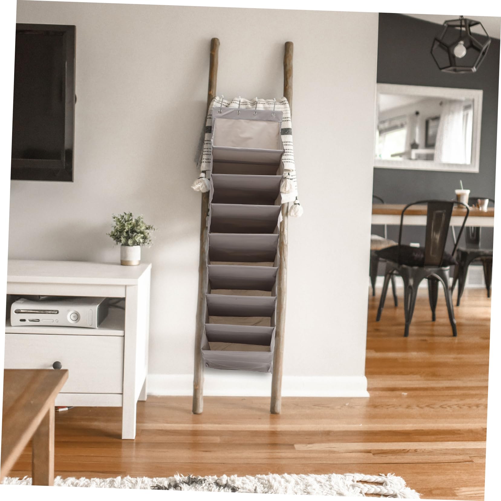 SOLUSTRE Wall Hanging Schuhorganizer zum Aufhängen an Tür 8-lagige Oxford Stoff Aufbewahrungstasche Leicht und Robust für Zuhause