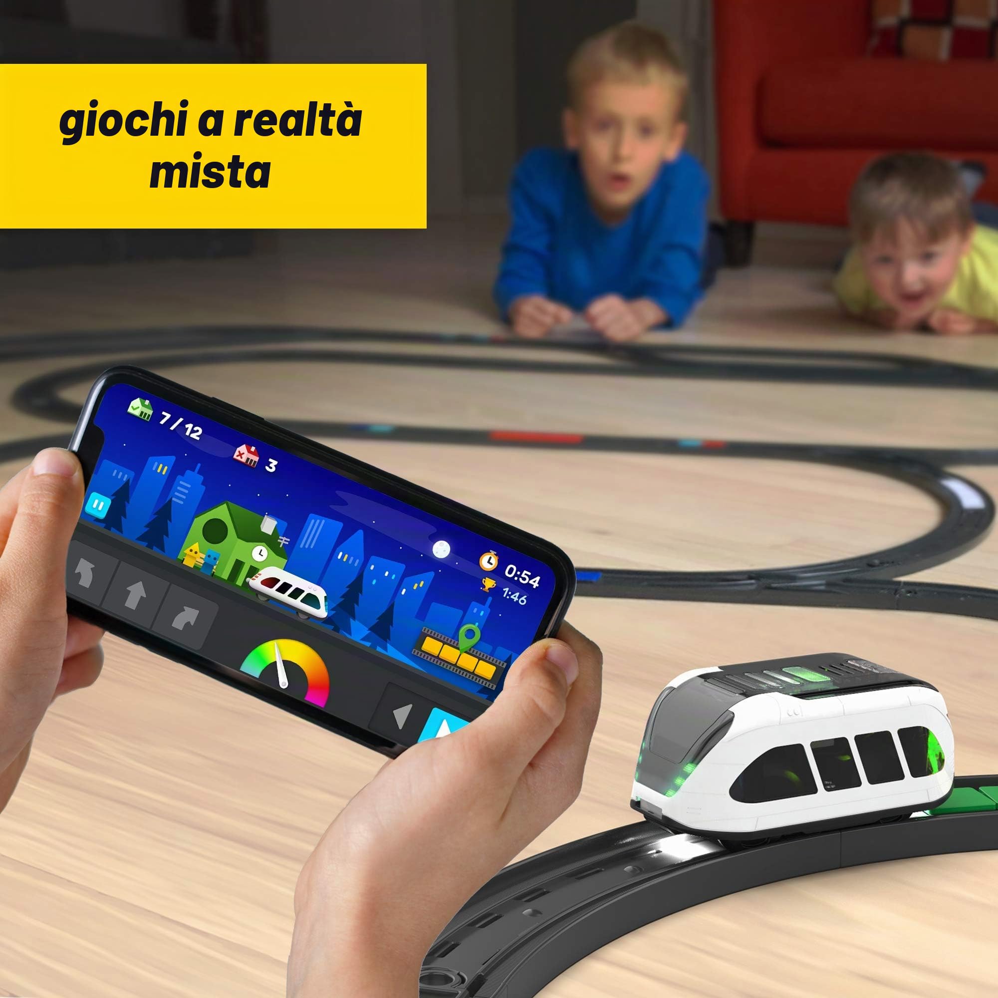 J-1 Smart Train Set di Avviamento - Trenino Giocattolo Robot che Insegna la Codifica Attraverso il Gioco - Set di Treno in Legno Compatibile