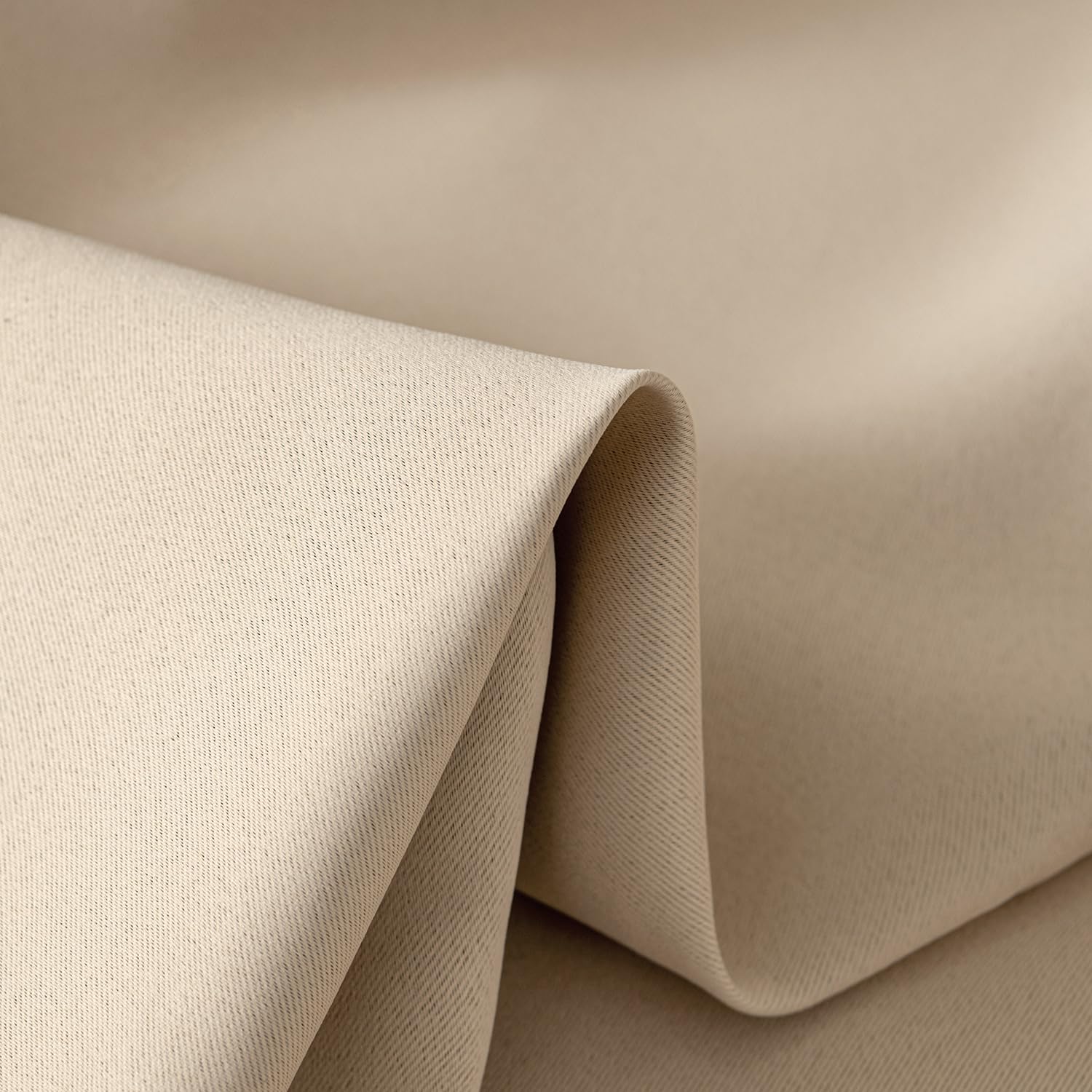 MIULEE Cortinas Opacas con Cinta Fruncida 2 Piezas 140x245 CM, Beige Cortina Ventana Dormitorio Modernas Cortina Anti Luz, Salon Cortinas Opaca Termica Aislante Habitacion Modernas