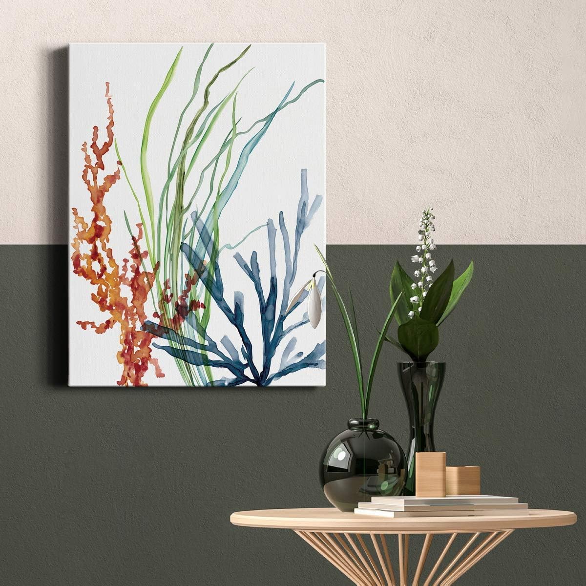 Renditions Gallery Ocean Garden I Wall Art, Premium Gallery Wrapped Canvas Decor, Ready to Hang, 20 in H x 16 in W, Made in America Print