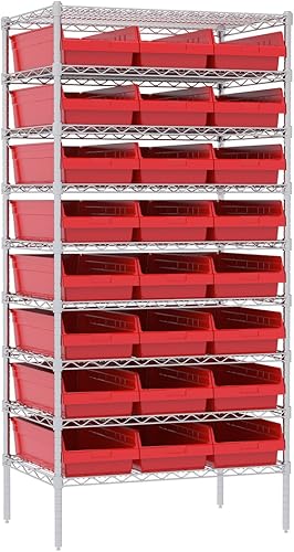 Vista 11 de Akro-Mils 30014 ShelfMax - Caja de almacenamiento de plástico, (24 x 11 x 6 pulgadas), transparente, (paquete de 6) (30014SCLAR)