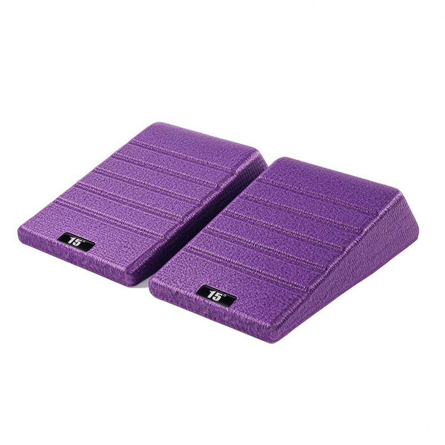15-Degree soft Wedge with Ribbed Surface Non-Slip Exercise Wedge Lightweight Calf Stretch Board Portable for Athletes, Runners, Home Gym, Physical Rehabilitation, Purple-image-30