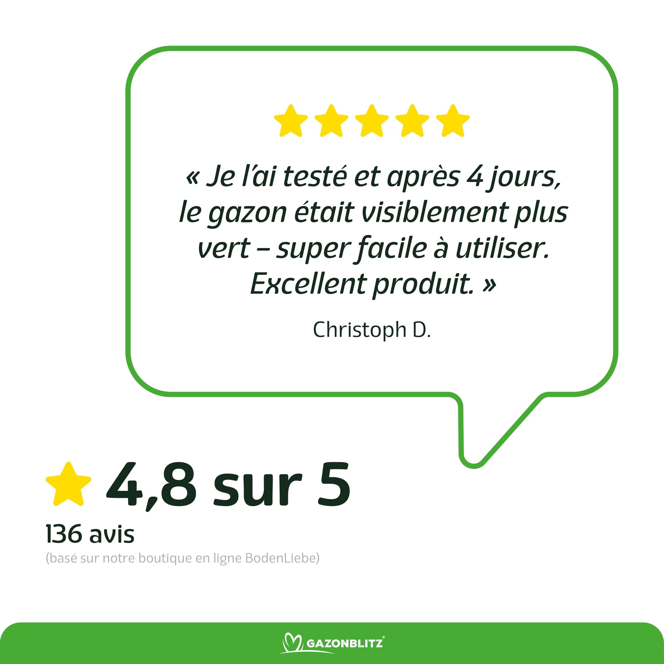 GAZONBLITZ Engrais d'été liquide 5 L pour gazon vigoureux avec vaporisateur