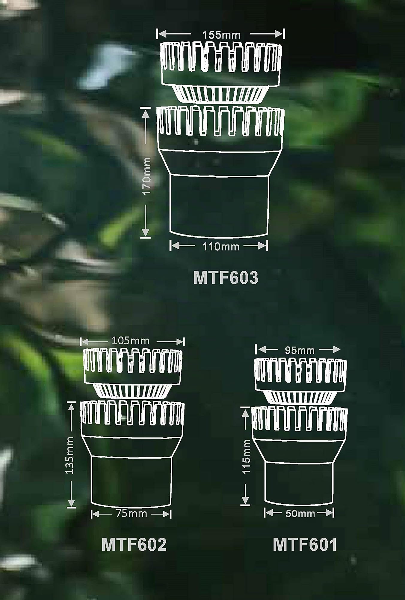 Mountain Tree Teich-Skimmer NEUHEIT Durchmesser 75mm [in 3 Größen] mit drehbarer Achse, optimal für die Innenhälterung