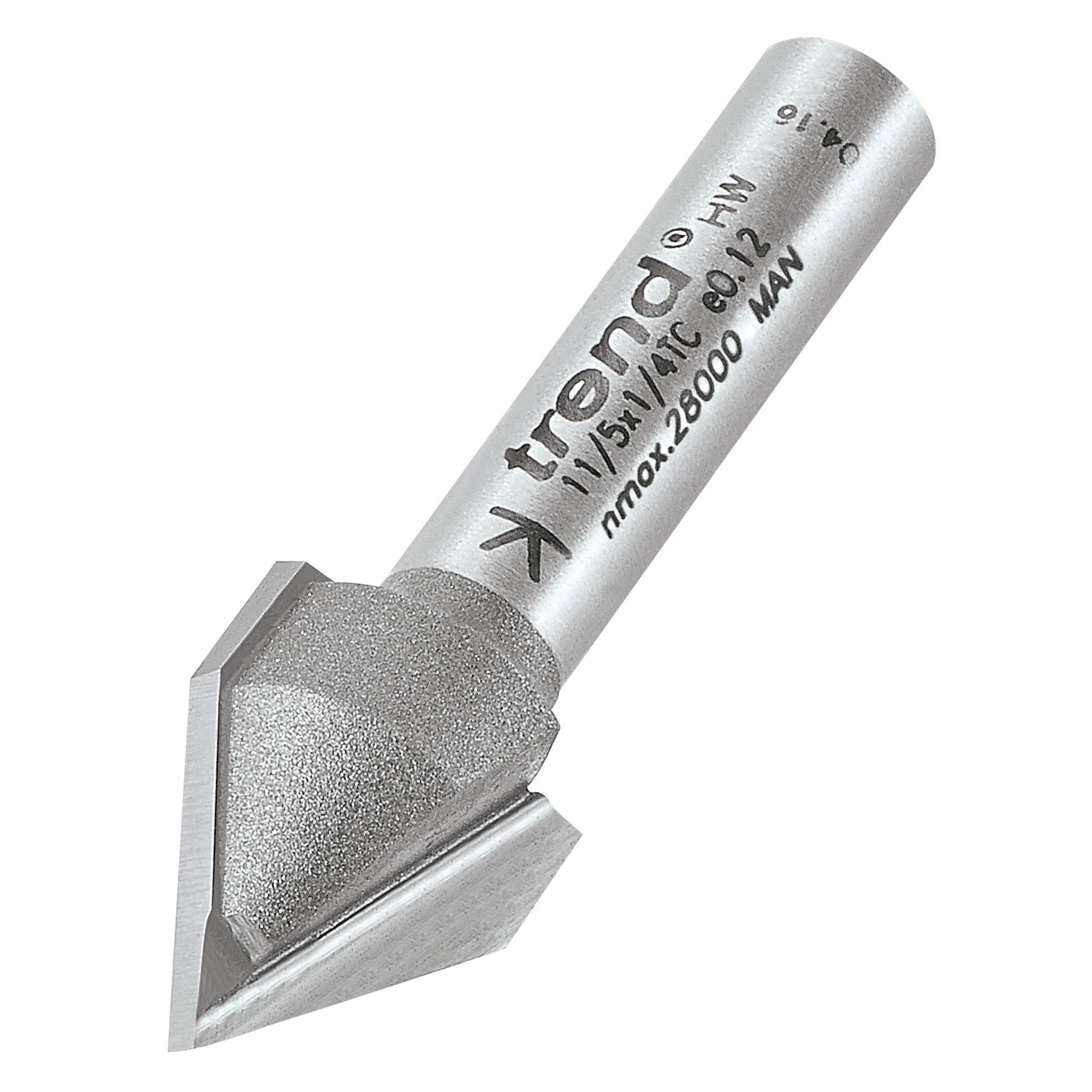 Trend Chamfer V Groove Router Cutter 12.7mm 10.3mm 1/4"