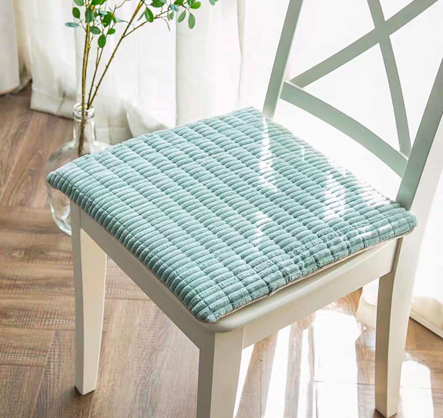 MGEMJMJ Simple Nordic Dining Chair Cushion, Thickened And Removable Chair Cushion, Modern Fabric Sedentary Office Chair Cushion(Size:50x50cm(20x20inch),Color:green)