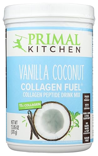 Primal Kitchen Combustible de colágeno vainilla y coco, 13.05 onzas (paquete de 1)