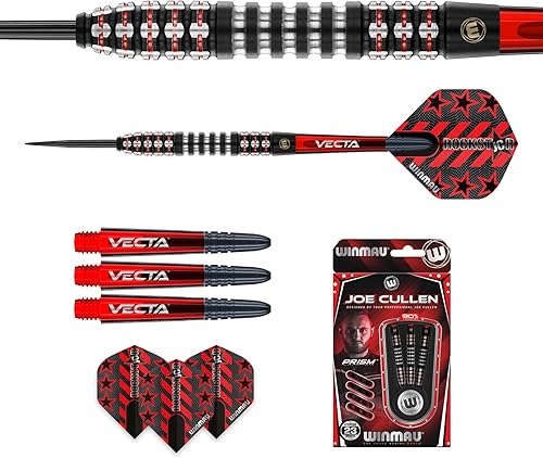 Miniatura 5 de Winmau Joe Cullen Ignition Professional 90% Tungsten Darts Set with Flights and Stems (Shafts)