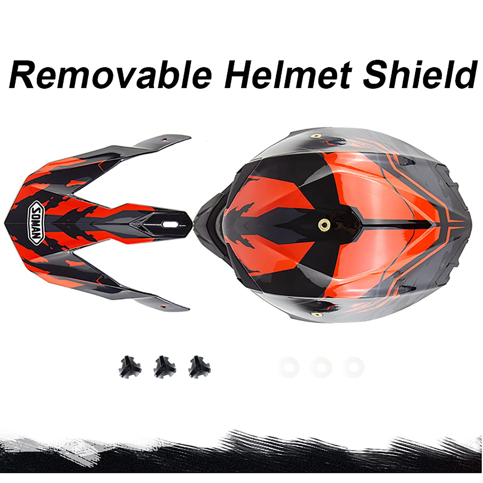 Motorrad Integralhelm - ECE Geprüft - Mit Sonnenblende - Verschiedene Größen