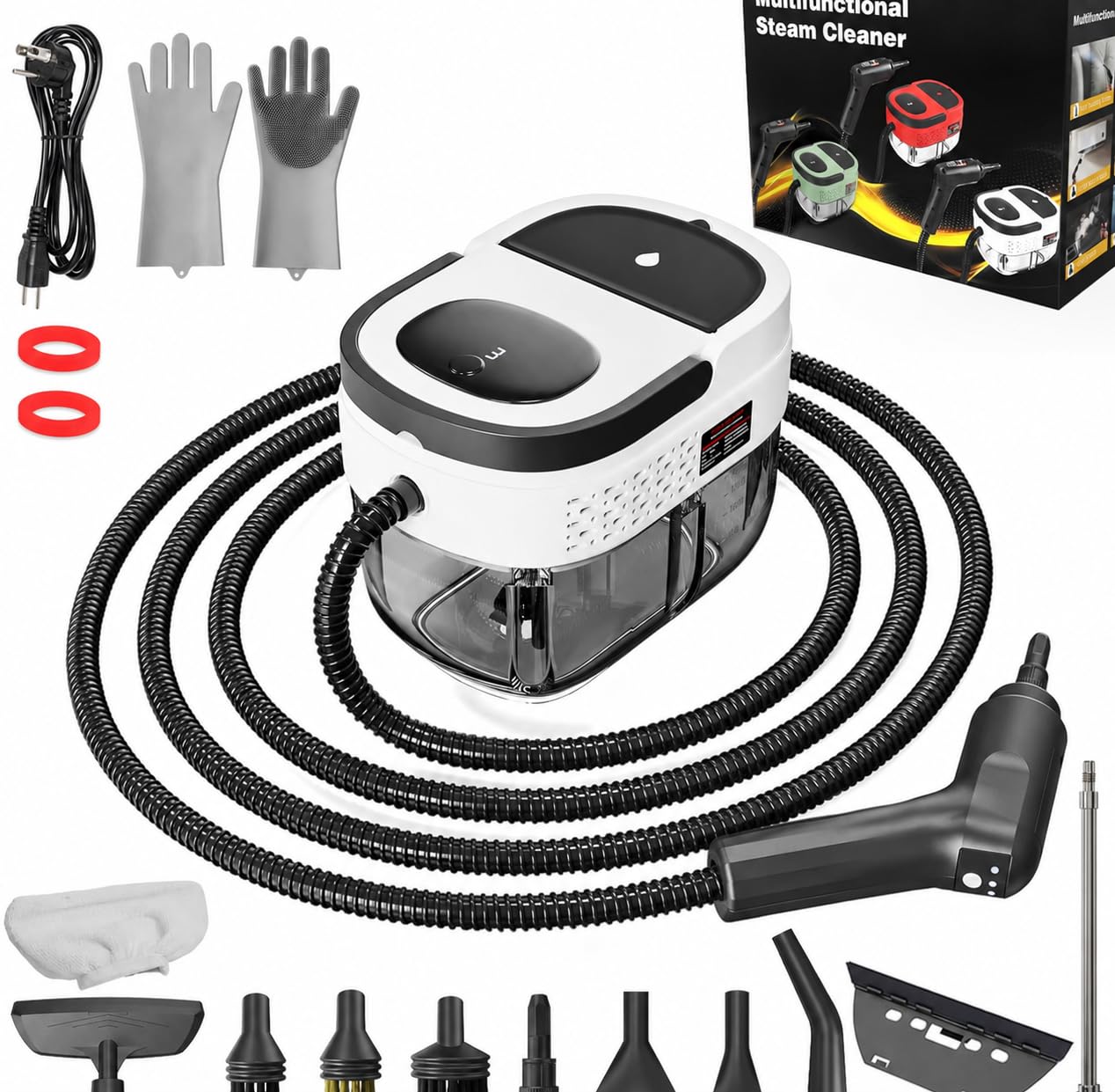 Ganggend TC-SC-008 Handheld Steam Cleaner, 1.6L Tank, 3 Levels