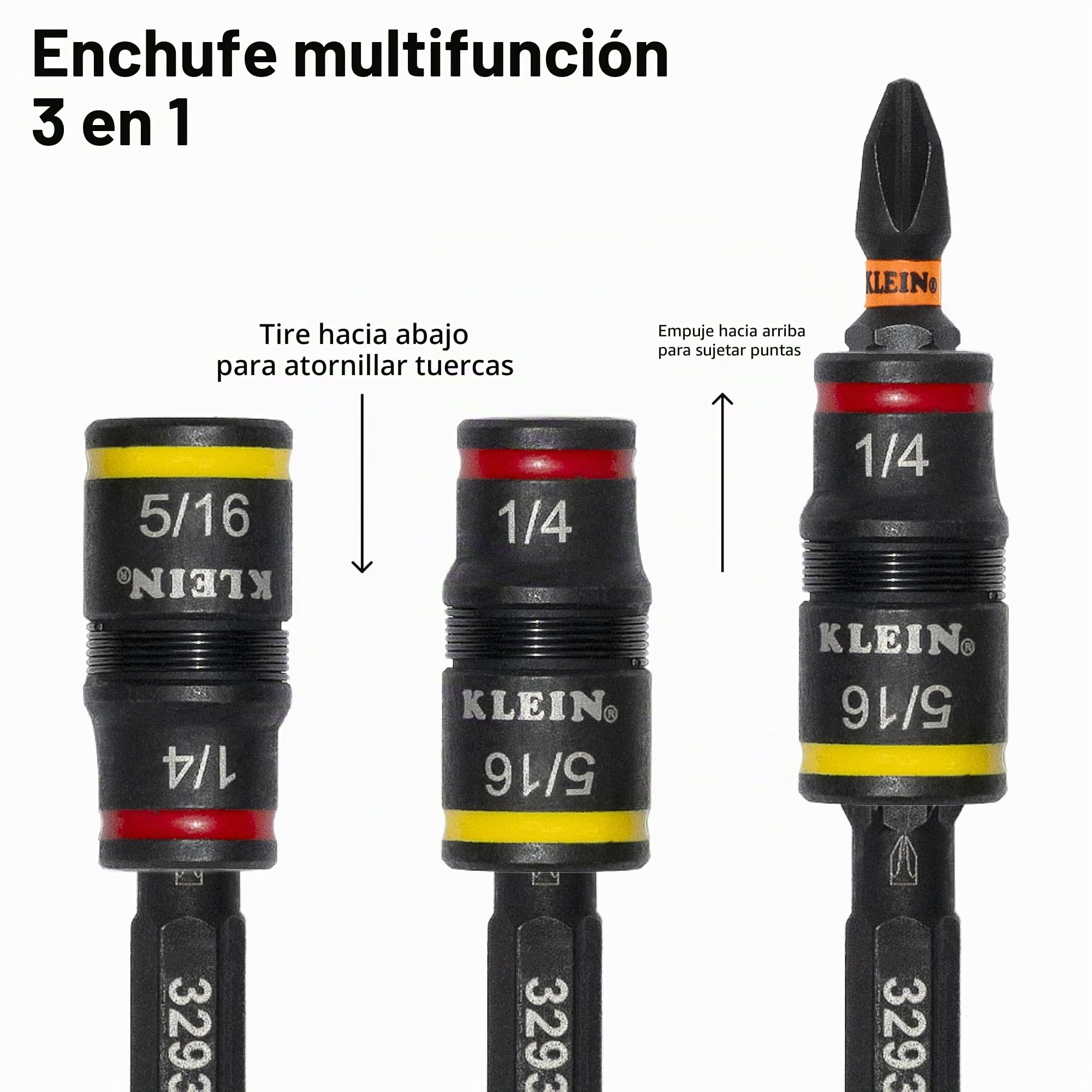 Klein Tools 32516HD KNECT - Destornillador híbrido 16 en 1 con clasificación de impacto, magnético, enchufe abatible, 11 brocas, 2 destornilladores de tuerca, adaptador cuadrado de 3/8 pulgadas