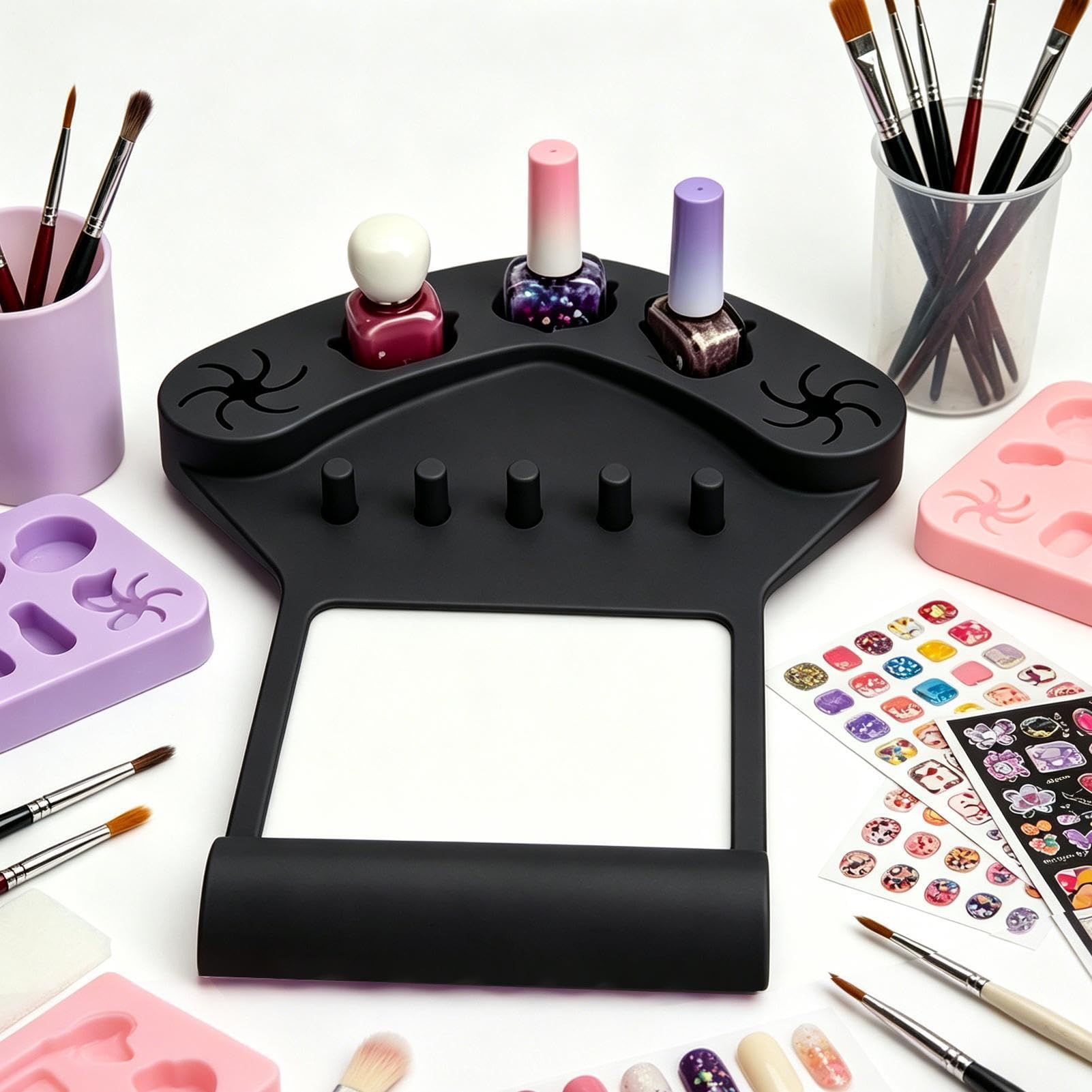 Tappetino Poggiamano In Silicone Cuscinetto antiscivolo da manicure | Poggiamano in silicone con supporto per le unghie per Donne, Trucco, Pratica, Pittura, Salone, Festa, Laboratorio