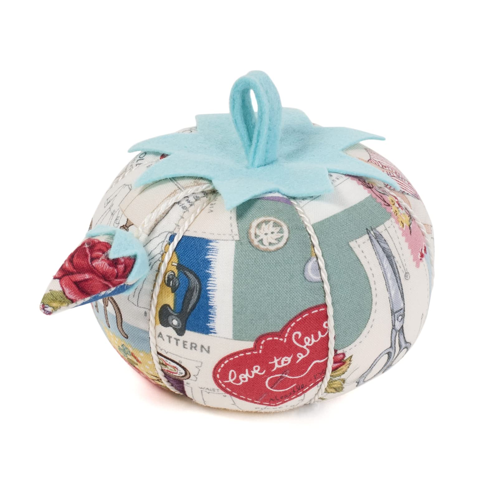 Hobby Gift Tomato Sew Retro Novelty Fabric Pincushion - 10.5 X 10.5 X 9Cm