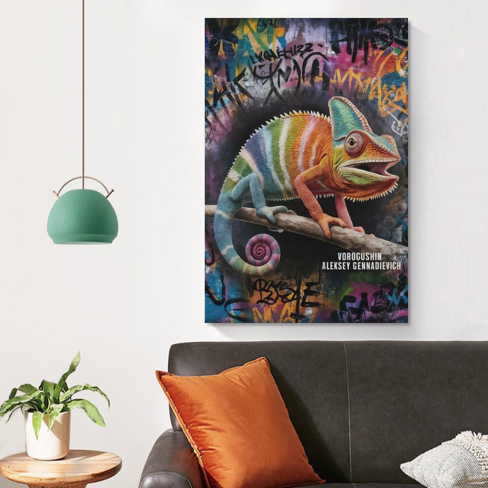 Amazon.co.jp: ストリート・アート・スタイル・カメレオン 絵画