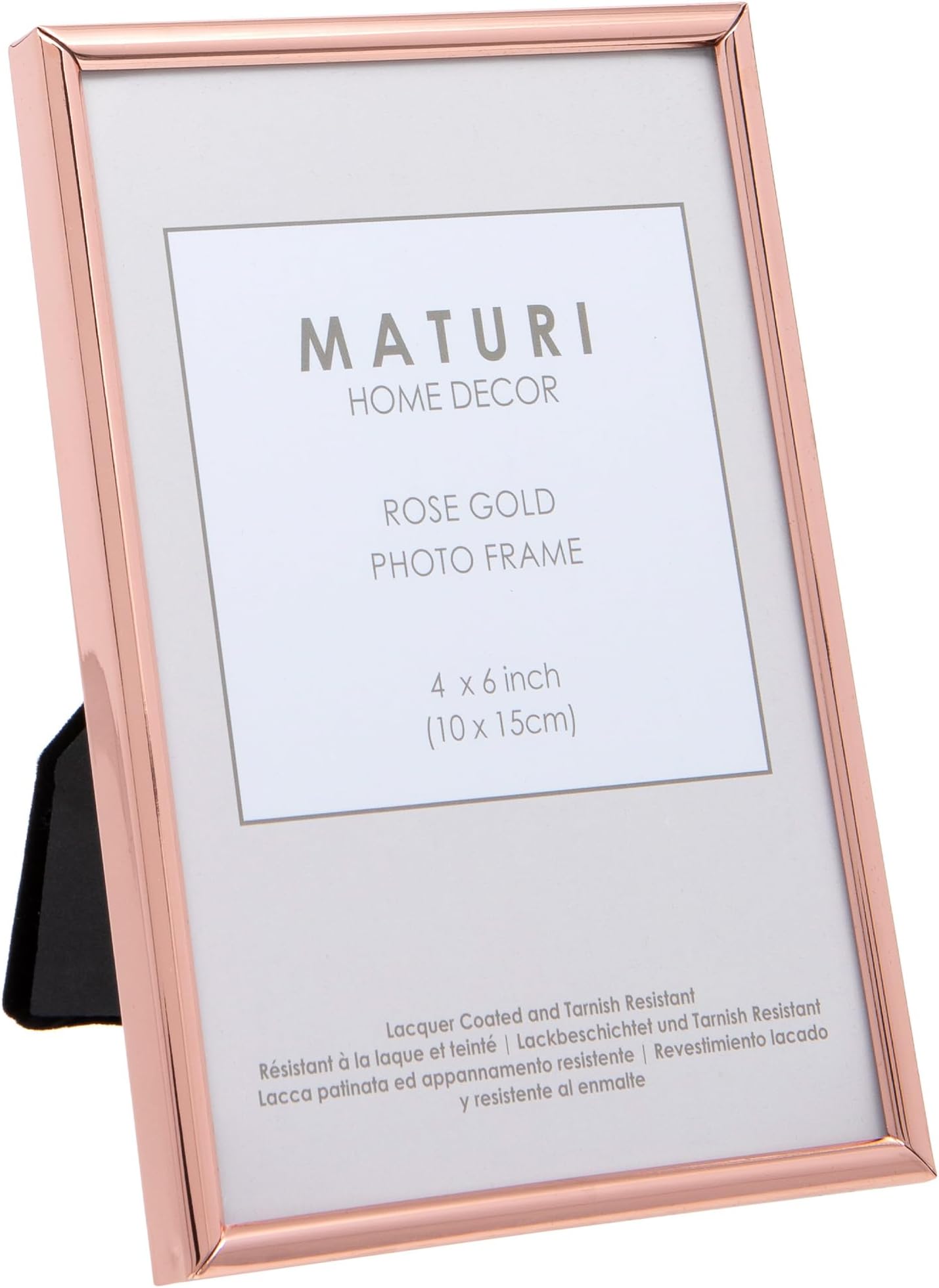 Maturi Rose Gold Coloured Photo Frame - Thin Edge, 4 x 6-inch (10 x 15cm)