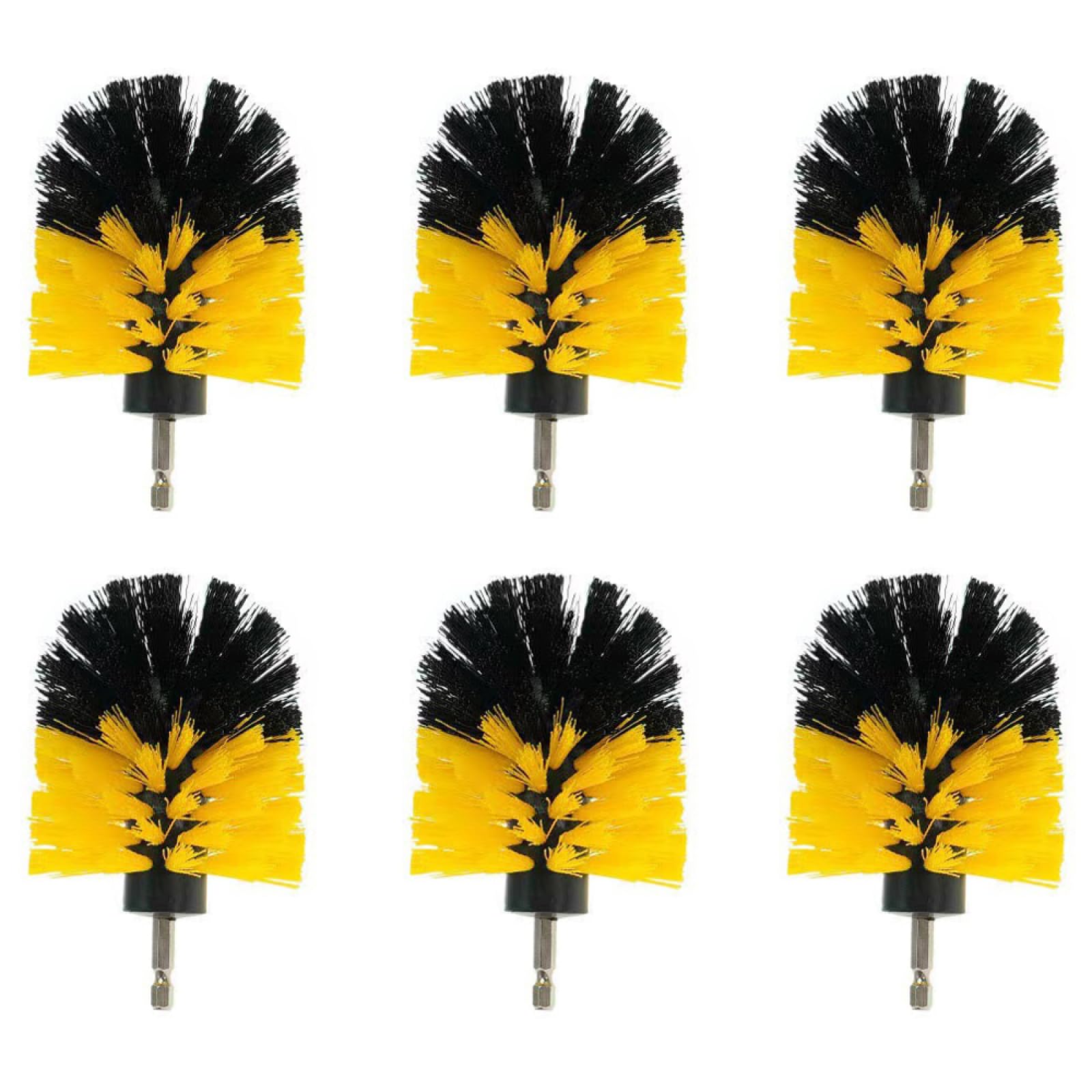 TopHomer 6 Pieces Drill Brushes with Hex Shank Multipurpose Power Scrubber Cleaning Kit for Bathtubs Tile Grout Lines