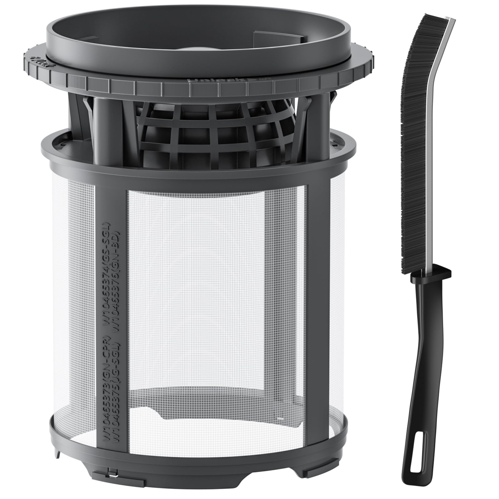 Photo 1 of AMJIANGPIN W10872845 Dishwasher Pump Filter Cup Replacement for Whirlpool Kenmore Amana Kitcheniad Dishwasher Replaces 8579307 AP6030094 W10056425 W10056426 With Cleaning Brush (2026 Update)