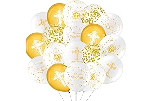 Gold Baptism Balloons for a Special Celebration