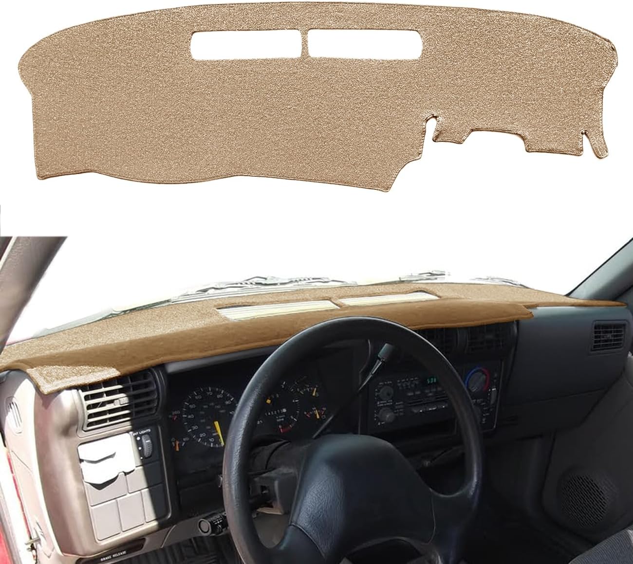 Yiz Dash Cover Mat Custom Fit for 1986-1993 Chevy Chevrolet S10 Blazer/GMC S15 Jimmy Sonoma/91-94 Olds Oldsmobile Bravada,Dashboard Cover Pad Carpet (86-93 Black) J37