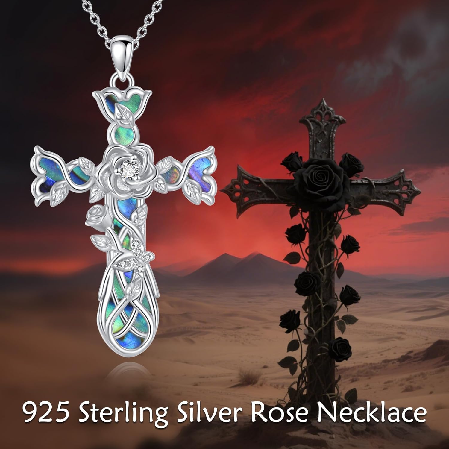 Cross Necklace Sterling Silver Religious Cross Necklace Christian Jewelry Christmas Gifts for Women Mom - Image 6