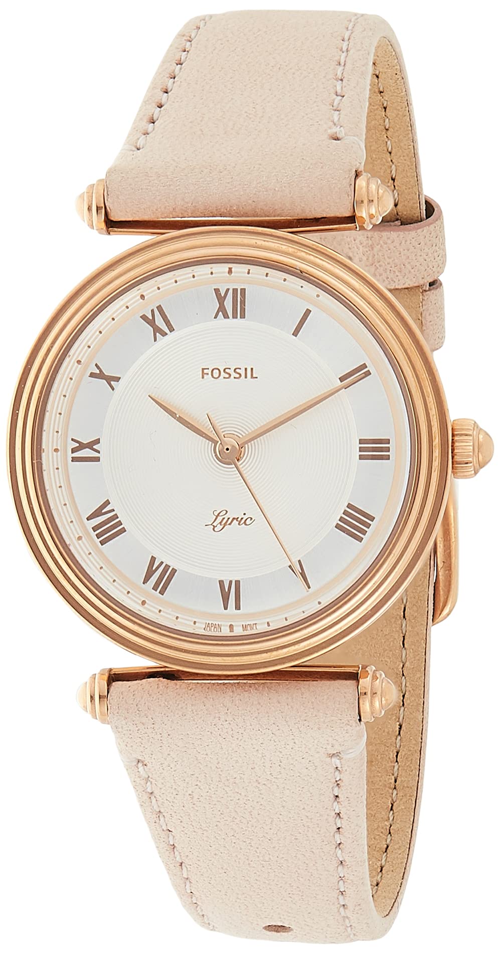 Lyric Women's Silver Dial Leather Analog Watch - ES4707