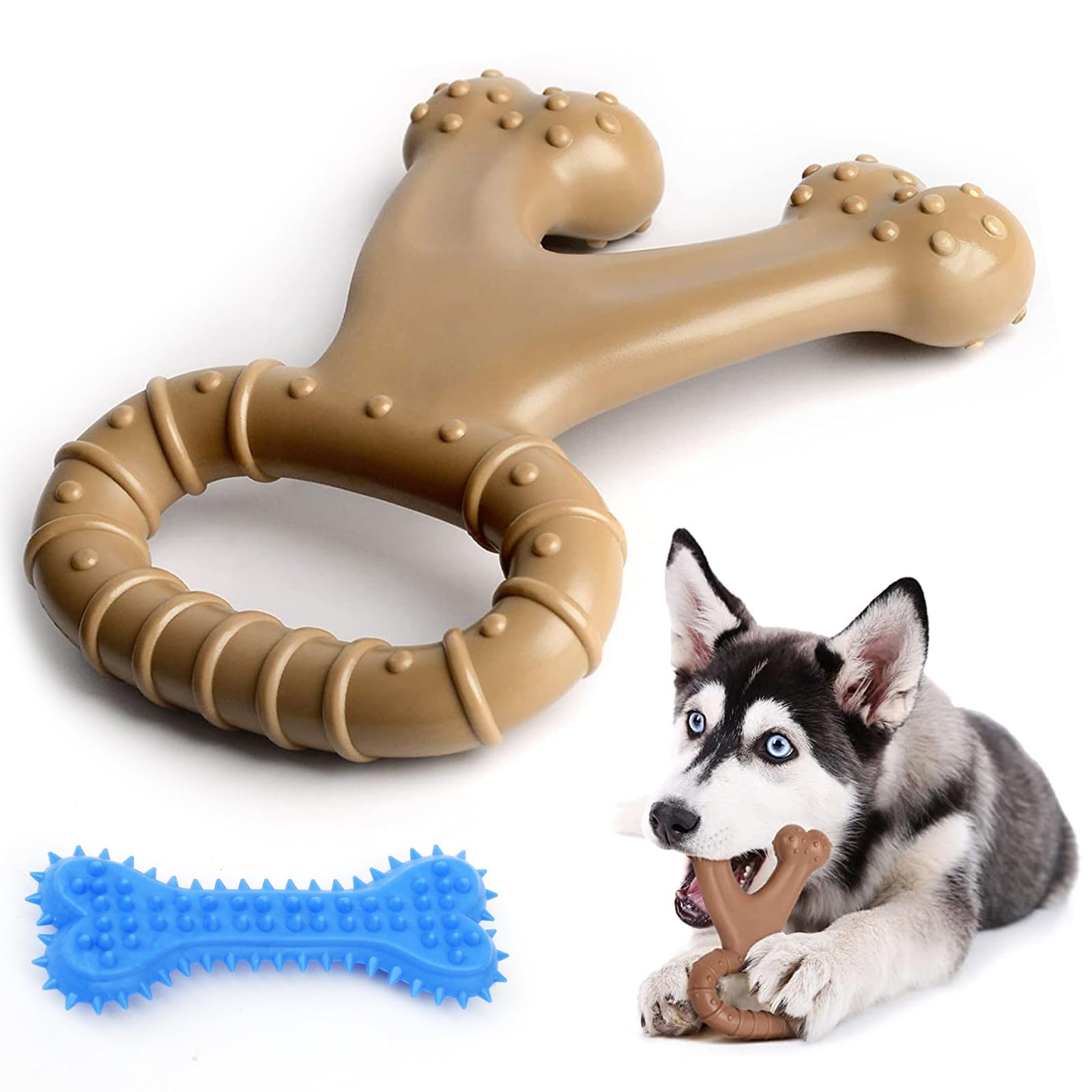Sponsored Ad – SLE Beef Flavoured Teething Toy, Dog Chew Toy, Helps to Clean Your Dog's Teeth, Suitable for Medium/Large Dogs, Bite Resistant Dog Toy, Interactive Dog Toy,Dog Bone Toy