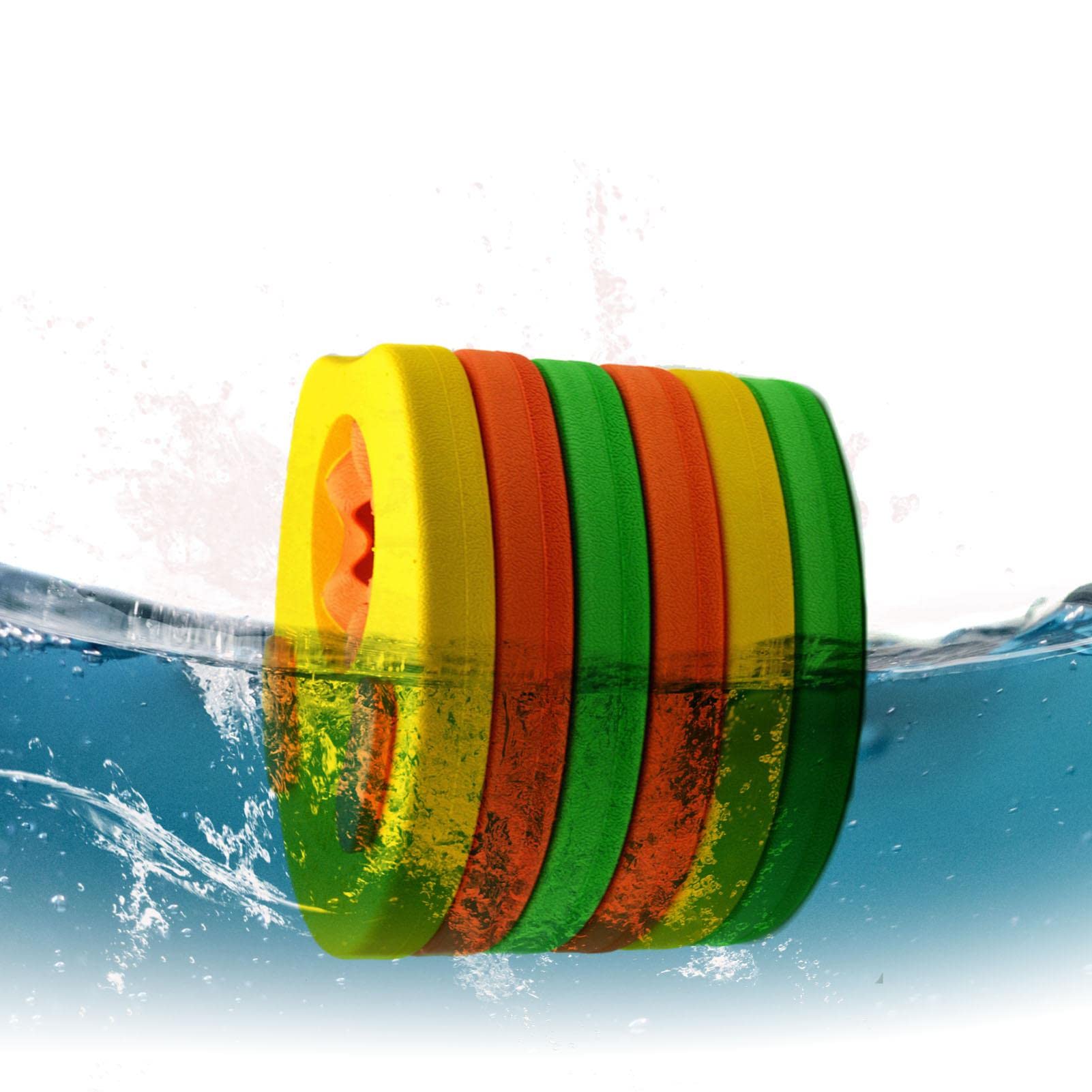 Djowyh Piscina Discos Flotantes | Flotadores De Espuma para Niños | 6 Unids/Set Discos De Flotador De Brazo De Espuma EVA para Niños, Accesorios De Ayuda para Nadar