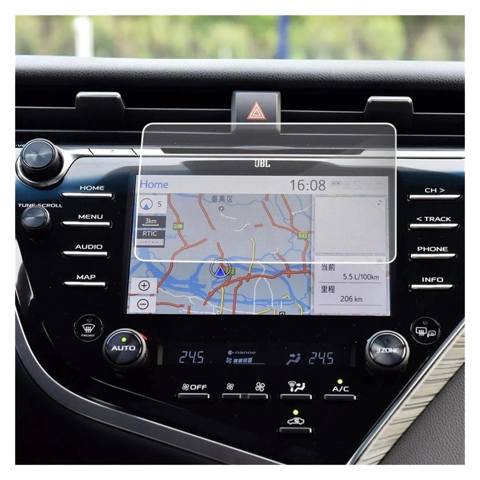 Schutzfolie Navigation Glas Für Toyota Für Camry 2018 7 Zoll 8 Zoll Auto Navigation Bildschirm Glas Schutzfolie Bildschirm Schutz(8 inch 176X99mm)