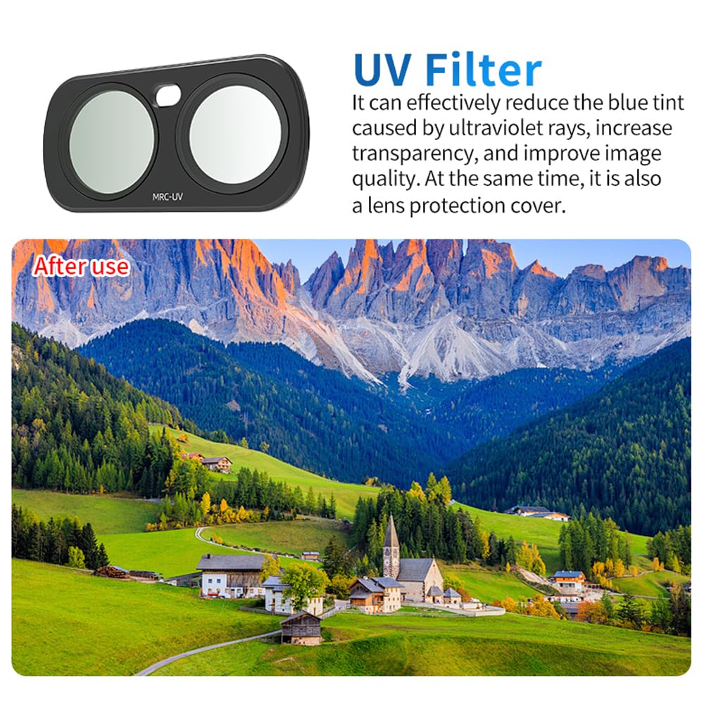 Luna Ultra zestaw filtrów, UV CPL STAR NIGHT 1/4 filtry czarnej mgły do obiektywu aparatu Insta360 Luna Ultra, wielowarstwowa rama aluminiowa ze szkła optycznego (zestaw 8-częściowy)